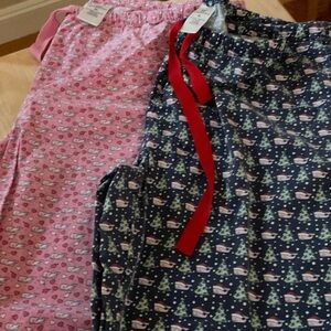 Vineyard Vines Pink and Navy Pajama Set